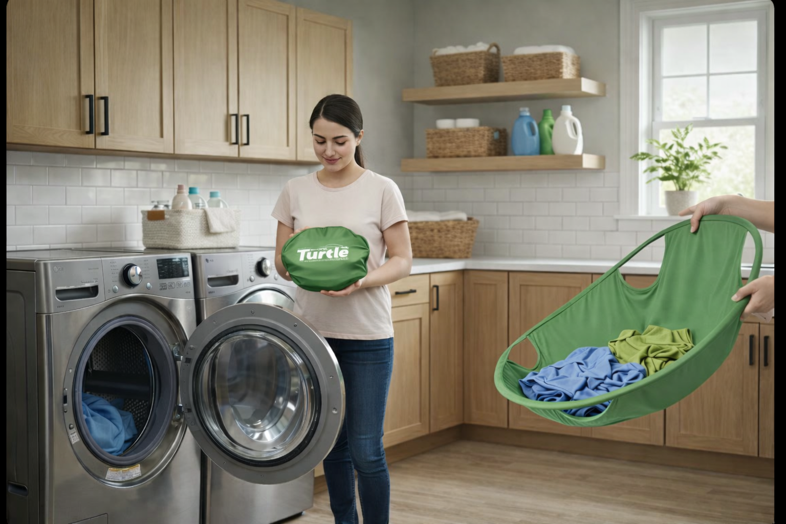 Laundry Turtle Folded and Expanded